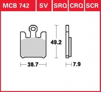 Přední brzdové destičky Kawasaki ZX-6R 636 Ninja (ZX636C), rv. 05-06