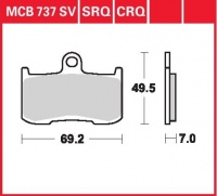 Přední brzdové destičky Triumph 1050 Tiger (115NG), rv. od 07