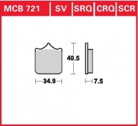 Přední brzdové destičky Husqvarna SM 610 S, IE (Radialcaliper), rv. od 07