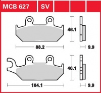 Přední brzdové destičky Yamaha XTZ 660 Tenere (4MY3), rv. od 91