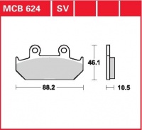 Přední brzdové destičky Honda GL 1500 A, I (SC22), rv. 94-97