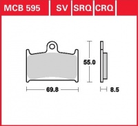 Přední brzdové destičky Triumph 955 Daytona (T595), rv. od 96