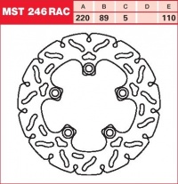 Brzdový kotouč zadní Suzuki GSXR 750 (WVB3), rv. 04-05