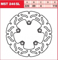 Brzdový kotouč zadní Suzuki GSXR 750 (WVB3), rv. 04-05