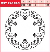 Brzdový kotouč zadní Yamaha MT-01 1670, rv. 05-06