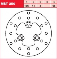 Brzdový kotouč přední Yamaha YE 50 Zest, rv. 93-95