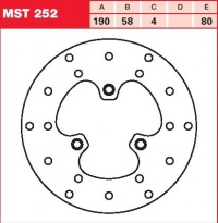 Brzdový kotouč zadní Honda SJ 100 Bali (HF 07), rv. 95-99