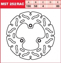 Brzdový kotouč přední Malaguti CR-1 50 Crosser (ZJM43), rv. od 95