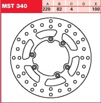 Brzdový kotouč zadní KTM LC4 600 4Takt, rv. 89-90