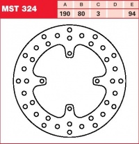 Brzdový kotouč zadní Honda CR 80 R (HE 02), rv. 92-95