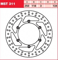 Brzdový kotouč přední Suzuki RM 250 (RJ14A), rv. 88-98