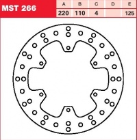 Brzdový kotouč zadní KTM MX 125, rv. 94-95