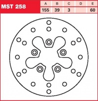 Brzdový kotouč přední Malaguti 50 Yesterday (45), rv. od 98