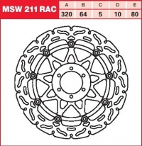 Brzdový kotouč přední Ducati 851 Strada, Sp (ZDM851S3...), rv. 90-91