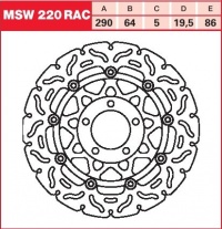 Brzdový kotouč přední Suzuki RF 600 R (GN76B), rv. 93-96