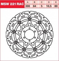 Brzdový kotouč přední Yamaha FZR 600 (3HE), rv. 90-94