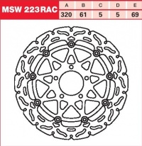 Brzdový kotouč přední Suzuki GSXR 750 W (WVBD), rv. 00-03