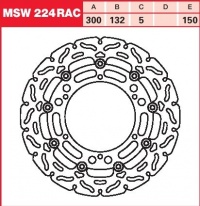 Brzdový kotouč přední Yamaha FZS 1000 Fazer (RN06/RN14), rv. 01-04