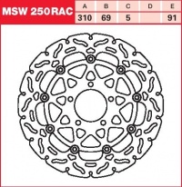 Brzdový kotouč přední Suzuki DL 650 V-Strom WVB1, rv. 04-06