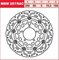 Brzdový kotouč přední Kawasaki ZX-6R 636 Ninja (ZX600C), rv. 05-06